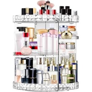 miserwe makeup organiser 360 degree rotating 7 adjustable layers large capacity cosmetic organiser t 203.2